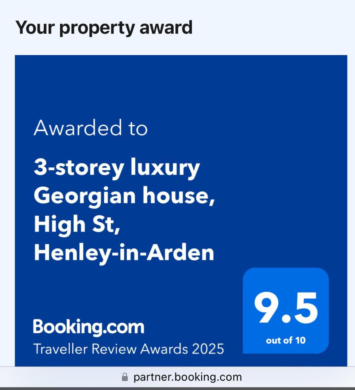 Entire Georgian Luxury Home - 3 Storey- High St Henley-In-Arden -Two Bedrooms-Sleeps 4 Экстерьер фото